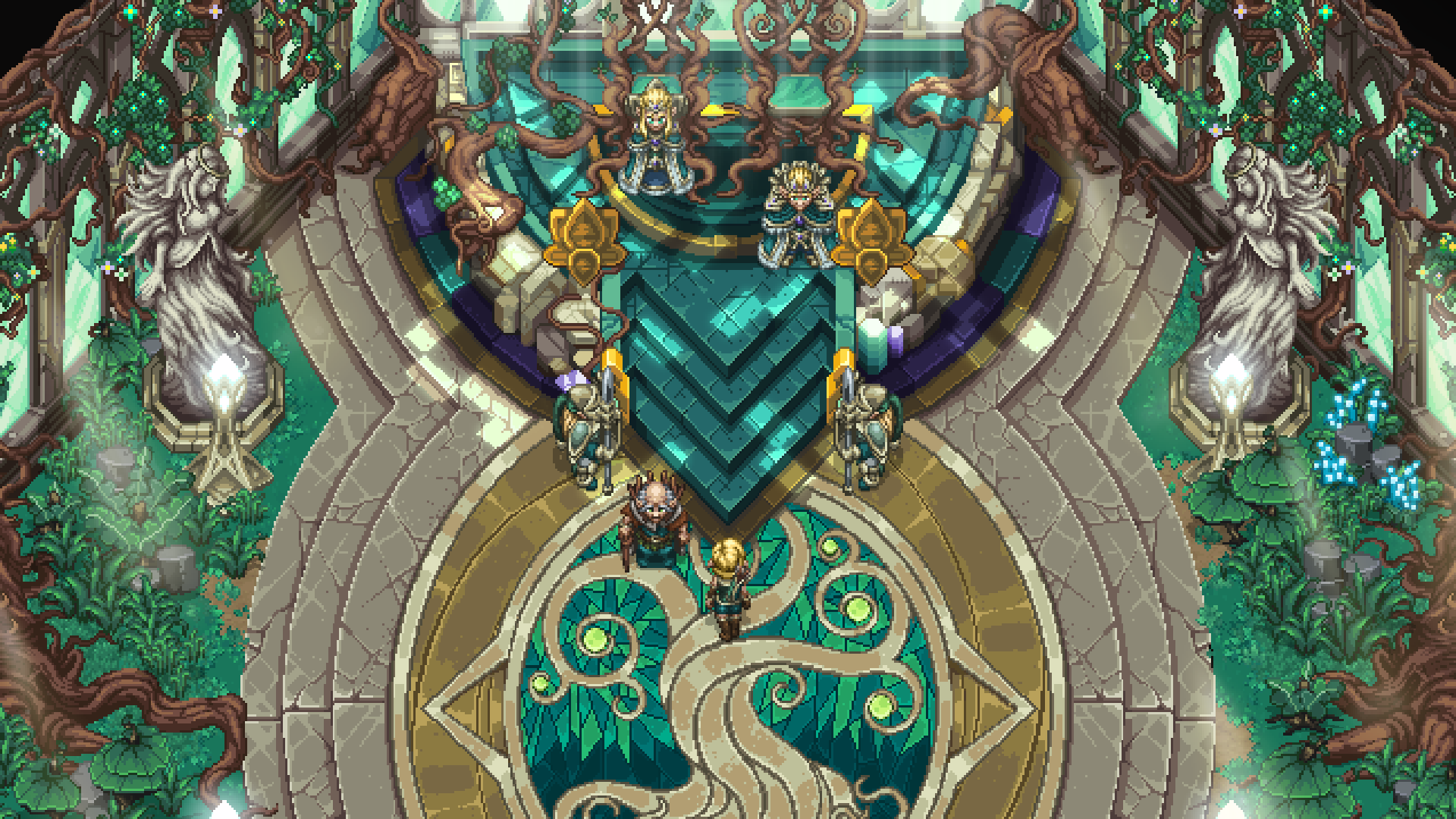 Drakantos elven hall pixel art